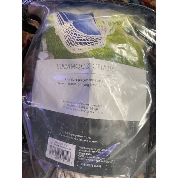 Threshold Hammock Chair/Rope Chair Swing with Spreader Bar New with Tag - Picture 4 of 5